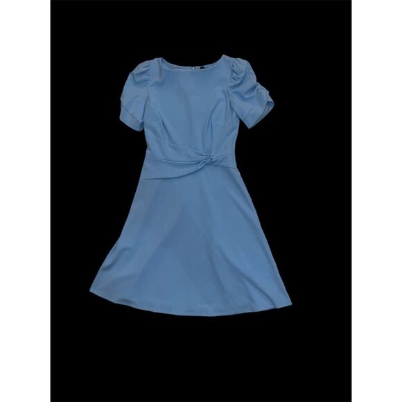 DKNY Women's Size 4 Blue A-line Asymmetrical Knee Length Dress - Picture 5 of 12